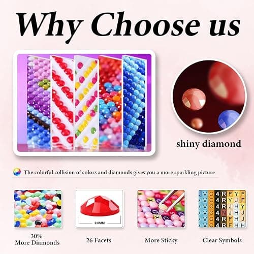 Yezavesu Book Diamond Art Kits for Adults Beginners 14x14 Inch | Book Flower Diamond Painting Kit, DIY 5D Full Round Drill Gem Art, Stress Relief Craft Kits, Home Wall Decor Gift thumbnail 6