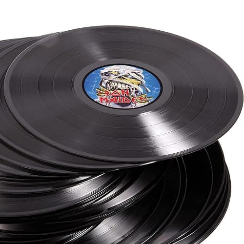 LZYKJGS 6 Stück Vinyl Schallplatte Retro, Schallplatten Dekoration Wand, Rollmusik Partydekoration Schallplatte, für Dekoration von Bars, Café, Zuhause (12 inch) thumbnail 3