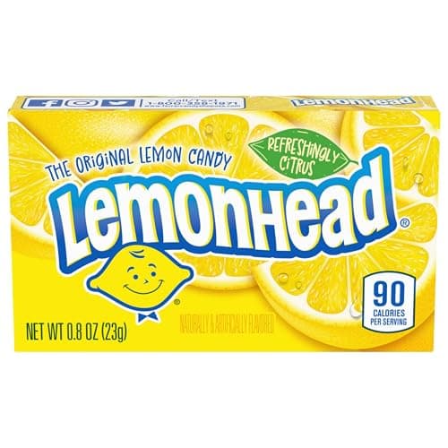 Lemonhead Hard Lemon Candy, Tangy & Sweet, 0.8 oz Boxes, 24 Ct | Tangy sweet lemon hard candy, classic, mini boxes, lunchbox, party favors, sharing, on-the-go snack thumbnail 3
