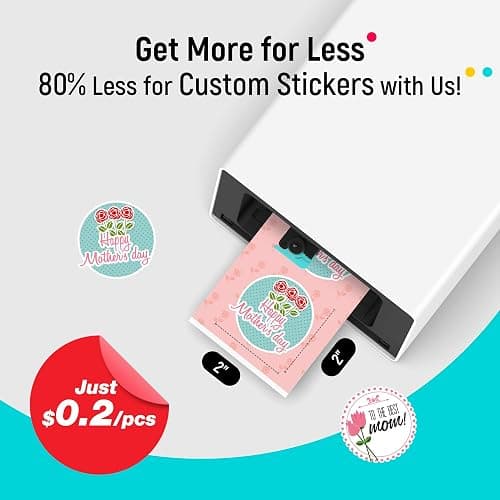 Liene PixCut S1 Color Sticker Printer & Cutting Machine - All-in-One Sticker Maker for DIY Crafts, Custom Labels & Gifts. Thermal Dye-Sublimation Photo Printer, 300 DPI, Precise AI Auto-Cutting thumbnail 8