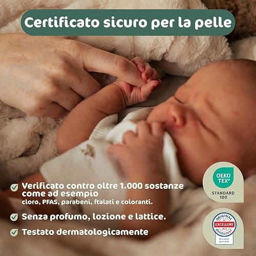 Naty BioEmbrace Pannolini Neonato | Certificati per pelle sensibile | Protezione anti-perdite fino al 100% | Morbidezza vegetale | Senza profumo & cloro | Taglia 2 (3–6 kg), 132 pz thumbnail 3