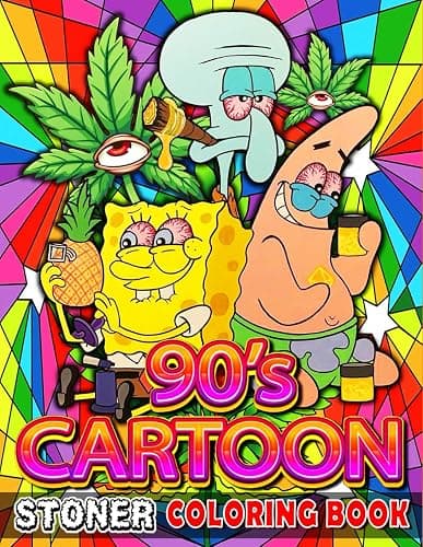 Stoner Coloring Book: 53+ Trippy Psychedelic Stoner 420 Coloring Pages For Adults With Many Favorite Characters For Stress Relief And Relaxation - Image 1