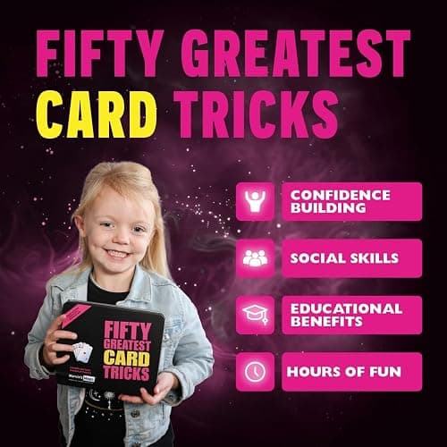 Marvin's Magic - Fifty Greatest Card Tricks Set - Children & Adults Magic Card Deck - Includes Card Illusions, Close up and Mind Reading Tricks - Comes in Gift Set Tin - Suitable for +8 - Cool Stuff thumbnail 5