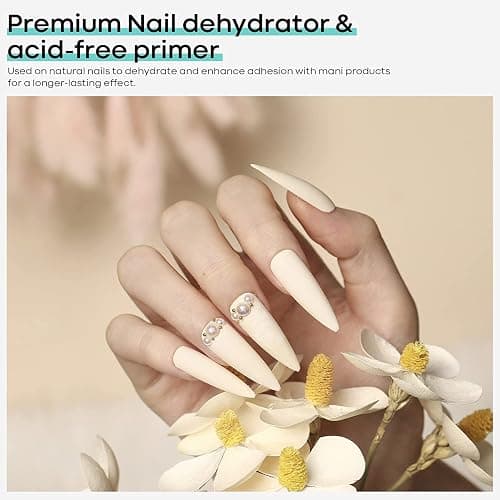 Modelones 2PCS Professional Natural Nail Prep Dehydrate & Bond Primer | Nail Primer Superior Bonding for Gel Nail Polish 15ml thumbnail 2