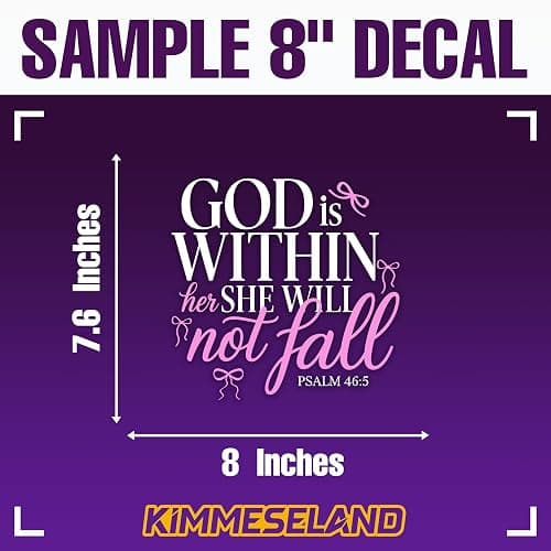 God is Within her She Will Not Fall Car Decal thumbnail 4