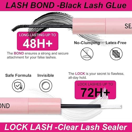 Fowendia Lash Clusters Kit Fluffy 80D 100D Individual Lashes Cluster Lashes Kit D Curl Cluster DIY Eyelash Extensions 10-18mm Bond and Seal Waterproof, Lash Applicator, Thick False Eyelashes thumbnail 3