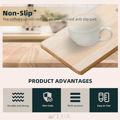 FEXIA Shelf Liners for Kitchen Cabinets Non-Slip Drawer Liner 12 Inches x 20 FT Waterproof & Oil-Proof Non Adhesive Durable Material Fridge Liner for Shelves （Clear） - Clear - 12"W x 240"L thumbnail 4