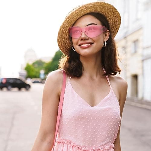 Ovveroche 3 Pairs Y2K Sunglasses for Women Men Trendy Shield Wrap Around Sun Glasses Oversized Fashion Frameless Glasses thumbnail 6