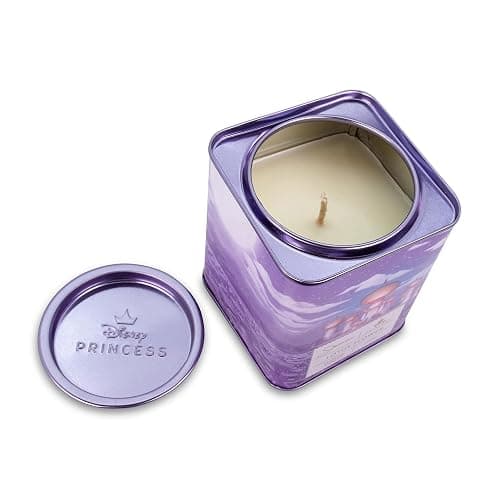 Disney Princess Home Collection Jasmine 11-Ounce Scented Tea Tin Candle with Water Lily Aromatic Fragrance | 28-Hour Burn Time | Home Decor Housewarming Essentials, Cute Gifts and Collectibles thumbnail 2