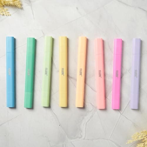 BLIEVE- Aesthetic Bible Highlighters No Bleed Through Assorted Colors, Cute Highlighter Dual Tip For Journaling Supplies And School Accessories, Bible Highlighters And Pens No Bleed (VIBRANT) thumbnail 9