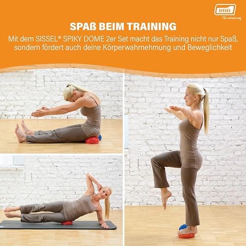 SISSEL Spiky Dome 2er Set | Balance Kissen | Balance Pad für Koordination | Sitzkissen für Training & Therapie | Zur Anwendung einer Fußmassage & Fitness | Belastbar bis 80 kg | Gleichgewichtstrainer thumbnail 5