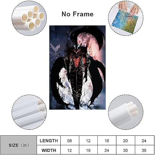 Solo Leveling Igris Manga Fanart Posters Canvas Posters Decorative Room Aesthetic Bedroom Decor Wall Art Office Home Decor Festival Best Gift For Family Friends 12x18inch(30x45cm) Unframe-style thumbnail 3