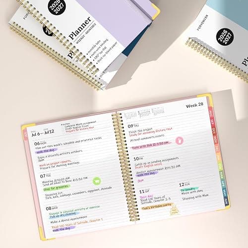 Forvencer Academic Planner 2026-2027, July 2026-June 2027 Weekly & Monthly Hardcover Calendar Planner, 8.5" X 11", Daily Agenda Book, School Office Notebook College Teacher Student Organizer A4, Blue thumbnail 8