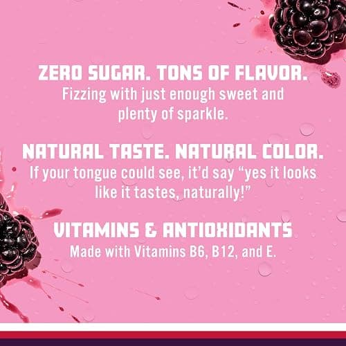 Sparkling Ice, Black Raspberry Sparkling Water, Zero Sugar Flavored Water, with Vitamins and Antioxidants, Low Calorie Beverage, 17 fl oz Bottles (Pack of 12) thumbnail 5