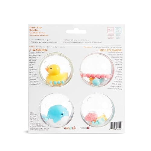 Munchkin® Float & Play Bubbles™ Baby and Toddler Bath Toy, 4 Count thumbnail 8