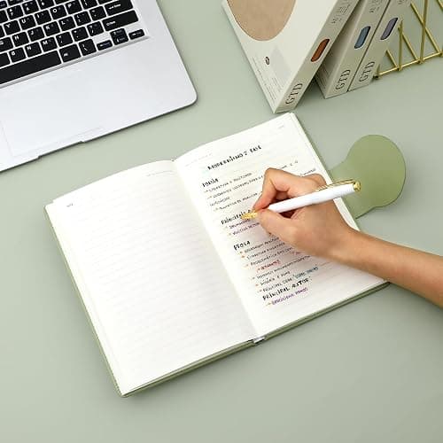 CAGIE Lined Journal for Women, 100GSM Leather Journals for Writing with Buckle Closure,A5 Hardcover Diary Journaling Notebooks for Business Work School Note Taking 5.9" x8.59 (Green) thumbnail 4