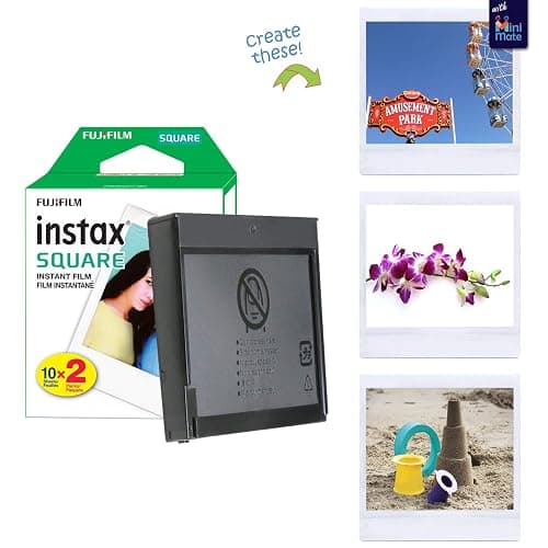 Fujifilm Instax Square SQ40 Instant Camera Black + 20 Instax Film Prints + More thumbnail 9