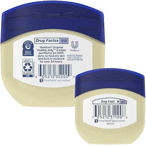 Vaseline Original Petroleum Jelly Variety Pack, 2 Sizes (7.5 Oz & 1.75 Oz) – Hypoallergenic Skin Protectant, Unscented Healing Ointment for Beauty & Personal Care thumbnail 4
