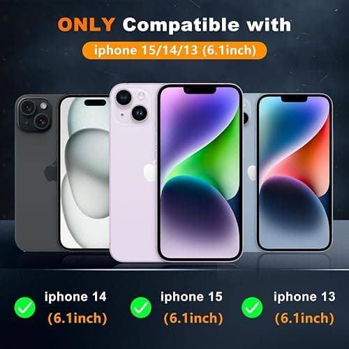 Ratcase Magnetic Case for iPhone 15,14 & 13 6.1'',[Compatible with Magsafe][Heavy Duty Shockproof] [Military Grade Drop Protection][Non-Slip] Rugged Durable 6-Layer Hard Bumper Phone Cover-Dark Blue thumbnail 2