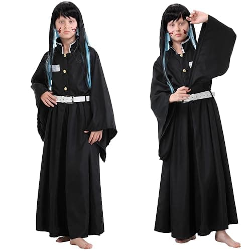 Muichirou Cosplay Costume Halloween Kimono Uniform Full Set Adult Dress up Outfits Costume with Wig thumbnail 7