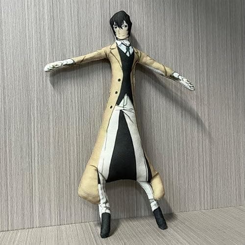 BSD Plush Dazai Osamu Soft Figure Twistable Anime Plushies Doll with Wire Frame Poseable Cartoon Stuffed Doll Decoration Gifts thumbnail 2
