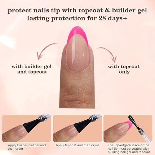 Short Almond French Tip Press on Nails, 150pcs Brighter Soft Press on Nails in 15Sizes, Pre-lasting Acrylic Gel Nail Tips, No Need to File Fake False Nail Tips Extension for Women Girl Nails thumbnail 4