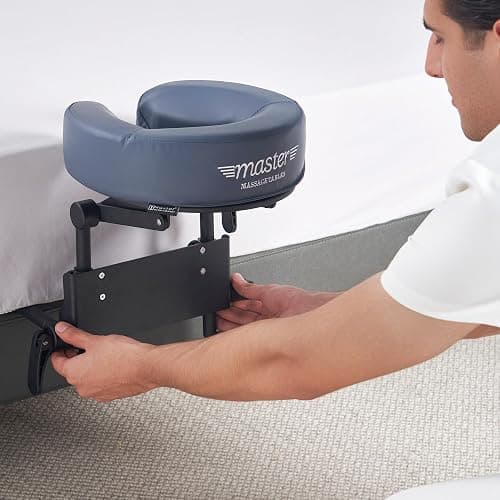 Master Massage Home Use Sleeping Mattress Top Massage Kit-Adjustable Headrest Face Pillow Cradle & Face Cushion Support Bracket, Head Face Rest Support- Eye Surgery Recovery - Cream thumbnail 2
