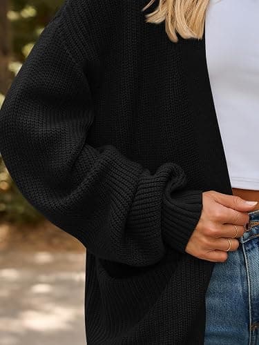LILLUSORY Womens Oversized Cardigans Soft Knit Cardigan Sweater with Pockets thumbnail 5