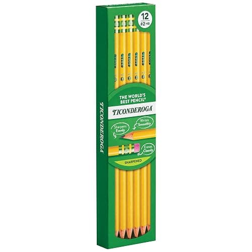 Ticonderoga Wood-Cased Pencils, Pre-Sharpened, 2 HB Soft, Yellow, 12 Count thumbnail 6