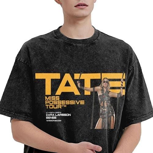 HRGGWYB Men and Women Tate Music McRae Summer Retro Fashion Pattern T-Shirts thumbnail 3
