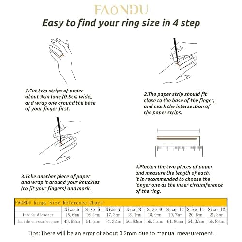Gold Rings for Women Non Tarnish Dainty 14k Gold Plated Stackable Ring Set Trendy Cubic Zirconia Thumb Wedding Engagement Bands Rings for Women Size 5 6 7 8 9 10 11 thumbnail 5