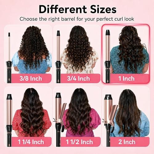 Hahahope 1 Inch Curling Wand, Long Barrel Ceramic Curler for Loose Waves | Clamp-free design creates natural curls without creases, 2 Heat Settings, Global Voltage 100-220V, 30s fast heating thumbnail 4