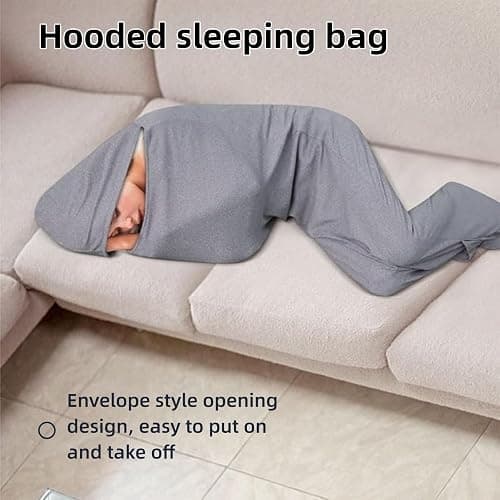 Wearable Sleep Pod Hug Blanket for Adults,Portable Sleeping Bag, for Adults Perfect for Stress Relief and Better Sleep, Soft and Breathable Fabric, Machine Washable thumbnail 5