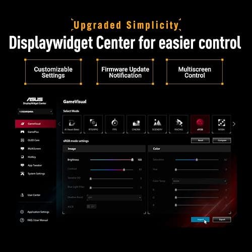 ASUS TUF Gaming Series 5 24.5” 1080P Monitor (VG259QM5A) – Full HD, Fast-IPS, 240Hz, 0.3ms, G-SYNC Compatible, FreeSync Premium, 99% sRGB, DisplayWidget, Gaming AI, 3 yr Warranty thumbnail 6