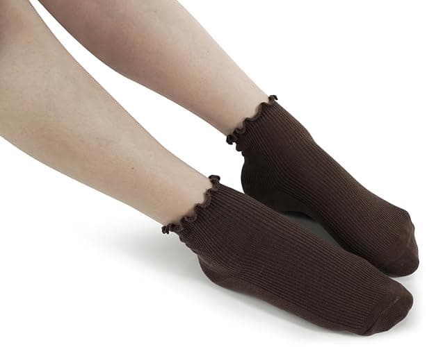 BomKinta Ankle Ruffle Socks Women Cute Crew Frilly Sock Low Cut Cotton Sock | Gifts, 6 Pairs thumbnail 5