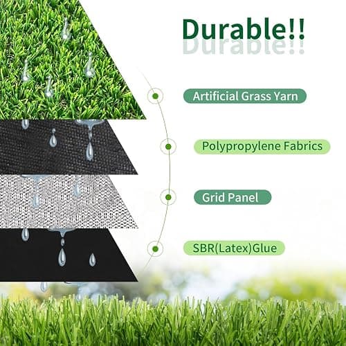 SunVilla SV7'X13' Realistic Indoor/Outdoor Artificial Grass/Turf 7 FT X 13 FT (91 Square FT) thumbnail 2