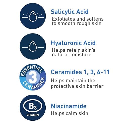 CeraVe Renewing Salicylic Acid Cleanser, Formulated With Hyaluronic Acid, Niacinamide, & Ceramides, Gentle BHA Exfoliating Face Wash Smooths & Softens Skin, Non Comedogenic & Fragrance Free, 16 Ounce thumbnail 4