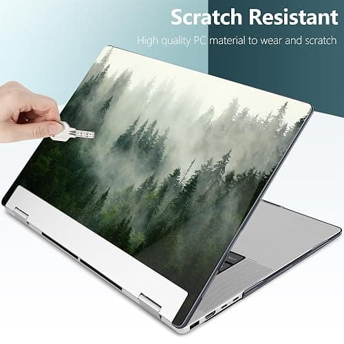 Premium Crystal Case for HP Envy x360 16-inch 2-in-1 Laptop 2024 Release, Creative Patterns Ultra-Slim Lightweight Scratch-Resistant Black Hard Shell with Professional Protection, Forest thumbnail 5