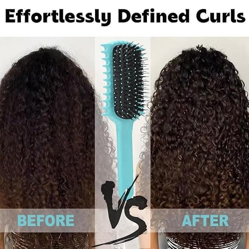 Curly Hair Brush, Volume Curl Defining Brush for Detangling Shaping and Styling Women's Curls, Reduce Pulling (Purple) thumbnail 9