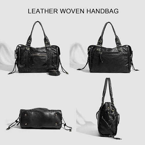 Leather Tote Bags for Women Hobo Bag Y2K Purse Ladies Handbag City Bags with Adjustable Strap Suitable Multi Pocket Side Messenger Bag for school work and travel thumbnail 6