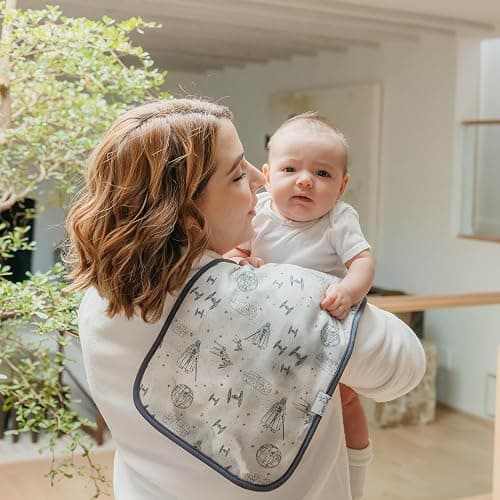 Copper Pearl Baby Burp Cloth Large 21''x10'' Size Premium Absorbent Triple Layer 3-Pack Gift Set Tatooine thumbnail 7