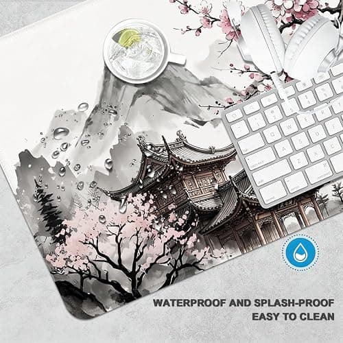 Rcege XL Gaming Mouse Pad with Non-Slip Rubber Base Waterproof Desk Mat | Stitched Edges, Smooth Glide, Extended Desk Pad, Fits Keyboard & Mouse, for Gaming and Home Office thumbnail 4