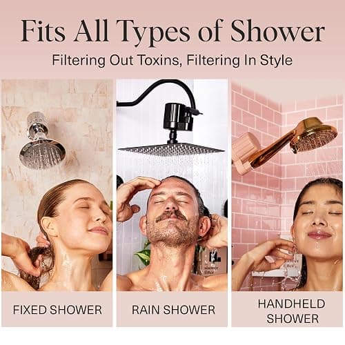 Kitsch Shower Head Filter for Hard Water – Shower Water Filter with KDF-55 & Calcium Sulfite, Helps Reduce Chlorine & Impurities, Water Softener- Bathroom Accessories for Healthier Hair & Skin- Chrome thumbnail 9