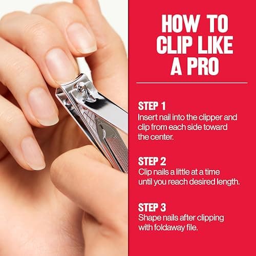 Revlon Nail Clipper With File, Manicure Care Tool With a Curved Blade for an Accurate Trimming and Grooming, Easy to Use (Pack of 1) thumbnail 6