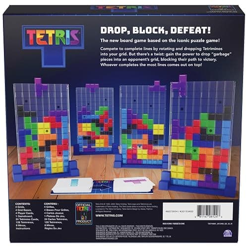Spin Master Games, Tetris: The Board Game, Play The Classic Puzzle Game Tetris in Real Life, Multiplayer Head-to-Head Puzzle Challenge, 2-4 Players, Stocking Stuffer Gift Ideas for Ages 8 & Up thumbnail 9