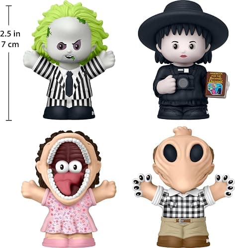 Little People COLLECTOR Beetlejuice Special Edition Set for Movie Fans, 4 Character Figures in a Display Package (Amazon Exclusive) thumbnail 3