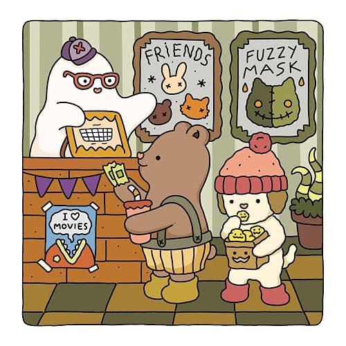 Spooky Fuzzy: Cute Creepy Coloring Book for Adults and Teens for Relaxation (Fuzzy Friends Coloring) thumbnail 3