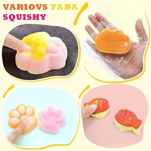 Yanvitrial Taba Squishy Kit - 18OZ Rubber Squishys Kit with Guided, Make Your Own Squishies Kit - FuFu Squishy Kit with Mold, Flocking Powder - Stress Relief Entertainment thumbnail 5