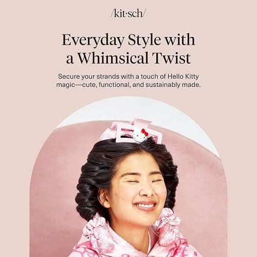 Hello Kitty x Kitsch Hair Clips for Women - Durable, Strong Hold All Day, Cute Jumbo Claw Clips for Thick Hair, Hello Kitty Stuff for Girls | Ideal Gifts for Women - 1 Pc thumbnail 8