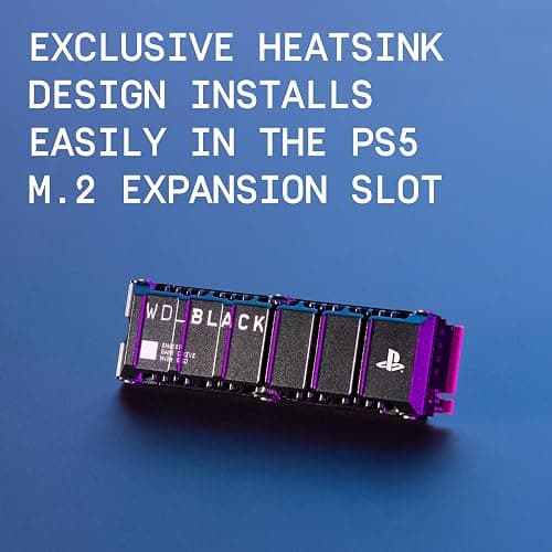 WD_Black 8TB SN850P NVMe M.2 SSD Officially Licensed Storage Expansion for PS5 Consoles, up to 7200MB/s, with heatsink - WDBBYV0080BNC-WRSN thumbnail 4